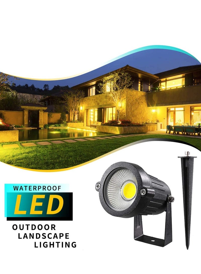 Luckam LED Landscape Lights, AC Outdoor Pathway Garden Yard Spotlight, IP65 Waterproof Flood Light, Spotlight with Spike Stand - Image 3