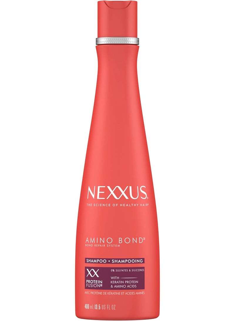 Nexxus Shampoo Amino Bond for All Types of Damaged Hair with Amino Acids & Keratin Protein 13.5 oz - Image 1