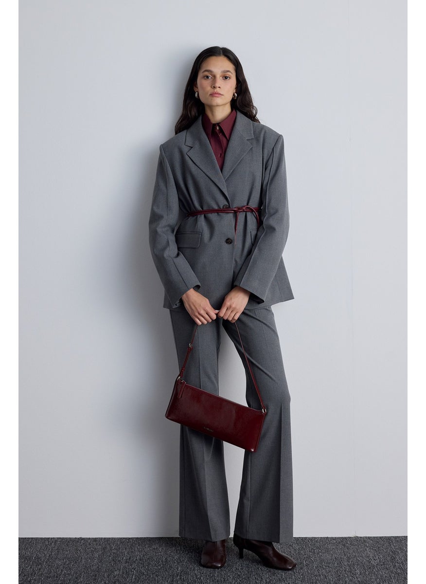 Manuka Flare Leg Classic Trousers Grey  - Image 1