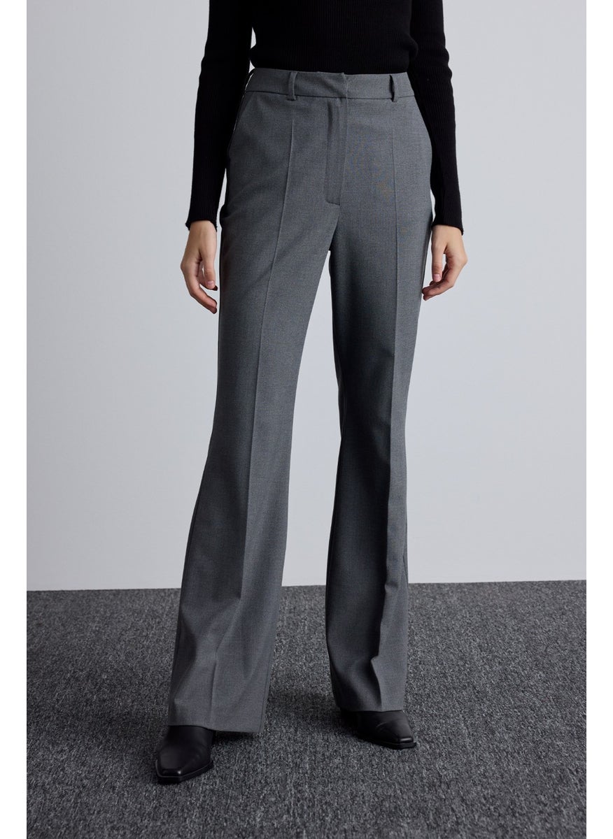 Manuka Flare Leg Classic Trousers Grey  - Image 4