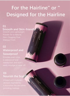 SUAKE Hairline Shadow Powder with Puff Touch Instantly Natural Magical Quick Cover Hair Root Dye Hair Root Concealer for Thinning Hair to Beautify Forehead Curves Pearl Black  - Image 3