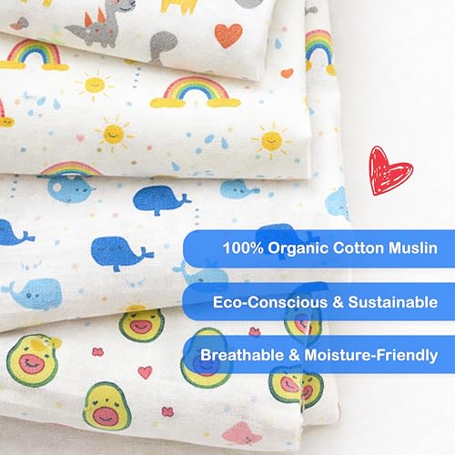 Kidbea® 100% Organic Cotton Newborn Baby Girls Sleeveless Dress | Casual Muslin Frock Infant - 5 Cute Prints (3-6 Months) - Image 2