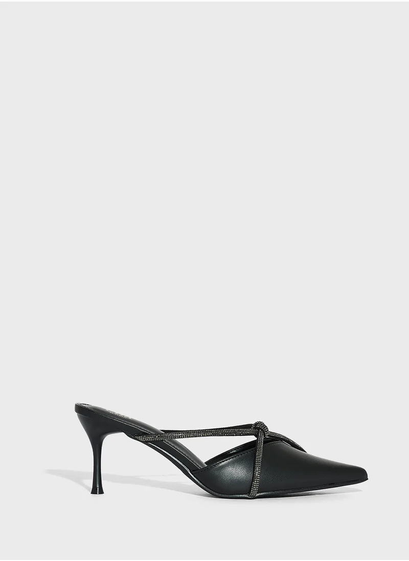 Ella Limited Edition Diamante Knot Detail Pump