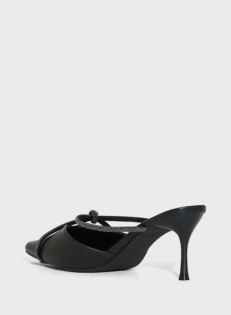 Ella Limited Edition Diamante Knot Detail Pump