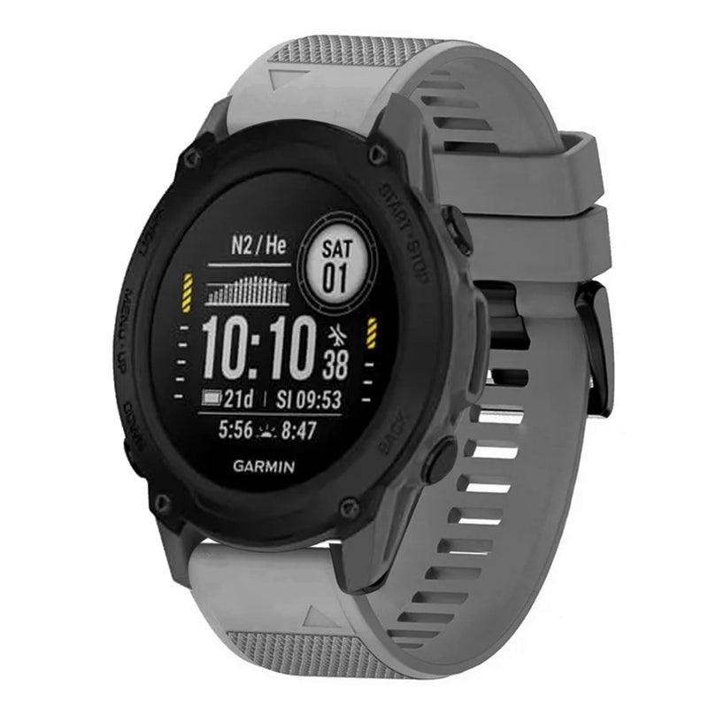 S-TOP For Garmin Descent G1 Quick Release 22mm Silicone Watch Band(Grey) - Image 1