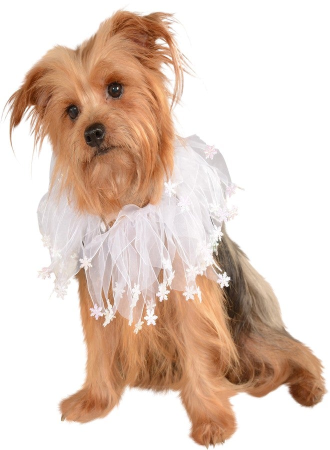 Rubies Rubie's Christmas Collection Fancy Pet Collar, Small to Medium, White Snowflakes - Image 1
