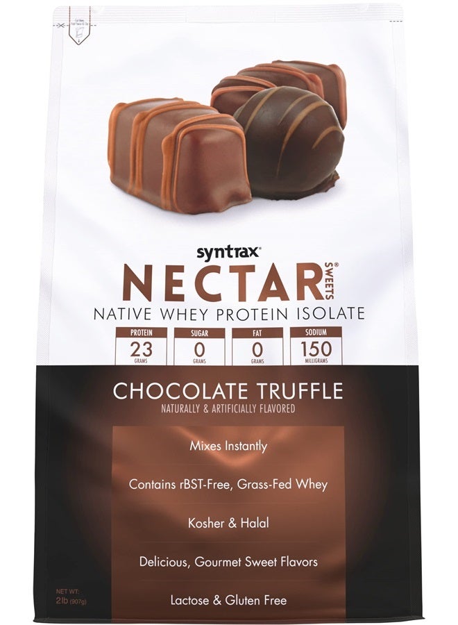 SYNTRAX Nutrition Nectar Sweets, 100% Whey Isolate Protein Powder, Chocolate Truffle, 2 lbs - Image 1