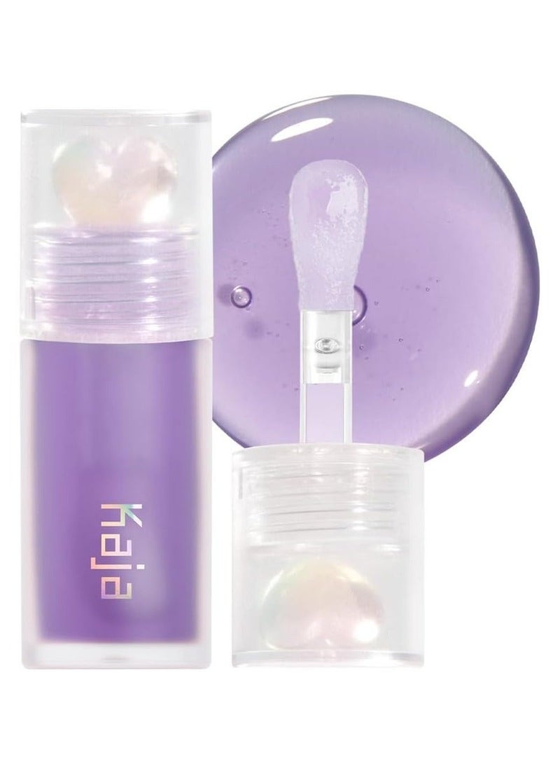 KAJA Juicy Glass Lip Oil - Grape Glowtini - Clear Tint Gloss Plumper - Hydrating Lightweight Shine with Vitamin Tree Fruit Oil, Vegan Cruelty-Free 4ml - Image 1