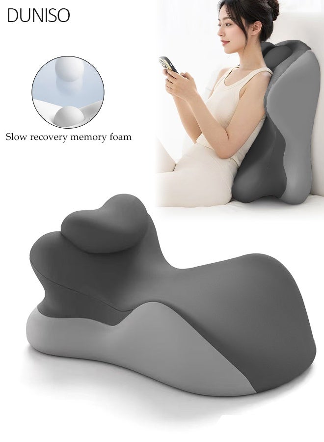 DUNISO Bed Reading Pillow ,Memory Foam Multi Functional Comfortable Leg Rest Cushion, Couples Pregnanly Pillow, Stomach Sleeping Pillow for Sleeping,Sofa,TV,Chair,Couch,Floor,Lounge,Gamers, Readers & Nursing Moms - Image 1
