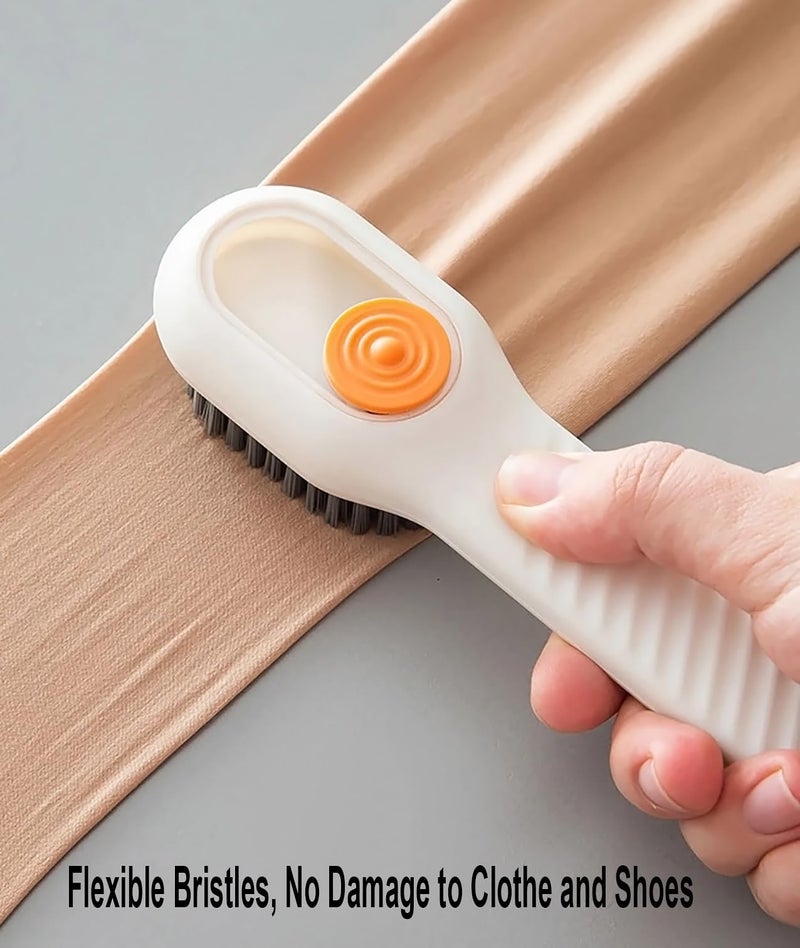 GLUN® Soap Dispensing Cleaning Brush with Handle, Scrubbing Reusable Washing Shoe Brush for Shoes (Pack of 2) - Image 4