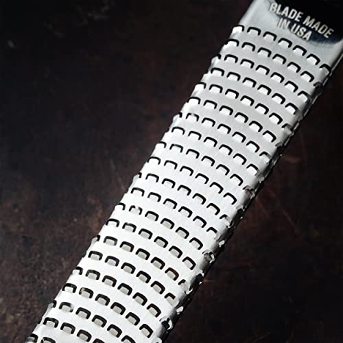 Microplane Premium Zester Grater in After Dark Gray | Lemon Zester tool, Hard Cheese & Vegetable Grater | For Citrus, Parmesan Cheese, Garlic, Ginger, Nutmeg | Fine Stainless Steel Blade, Made in USA - Image 3