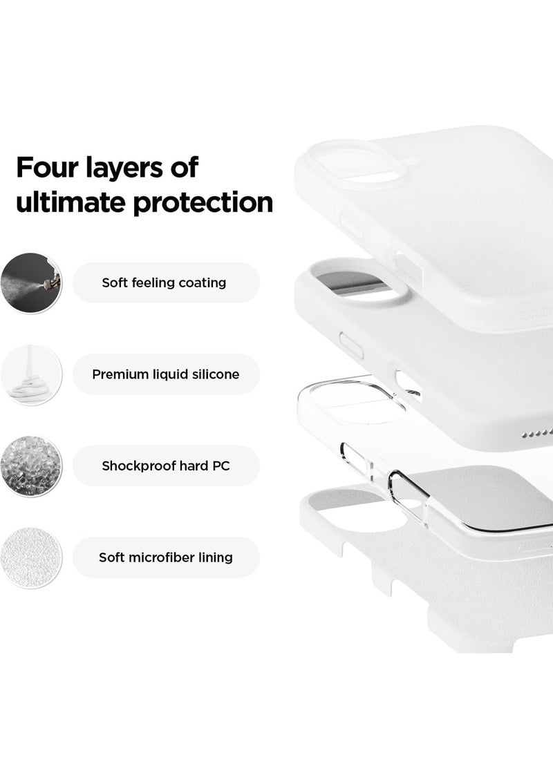 iPhone 16 Plus Liquid Silicone Case Cover,Full Body Protection, Shockproof, Slim, Anti-Scratch Soft Microfiber Lining,Slim Protective Back Cover with Comfortable Hold Touch Feeling and Anti-fingerprint