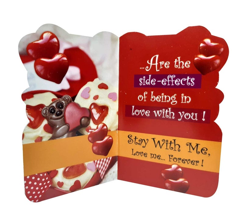 Saugat Traders Valentine Day Gift for Boys Girls Love Greeting Card Coffee Mug with Teddy Artificial Red Rose Birthday - Image 3