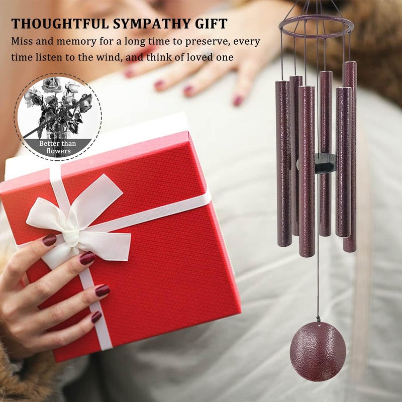 ASTARIN Sympathy Memorial Wind Chimes - Large Deep Tone Outdoor in Memory of Loved Ones - 36 Inch - Image 4