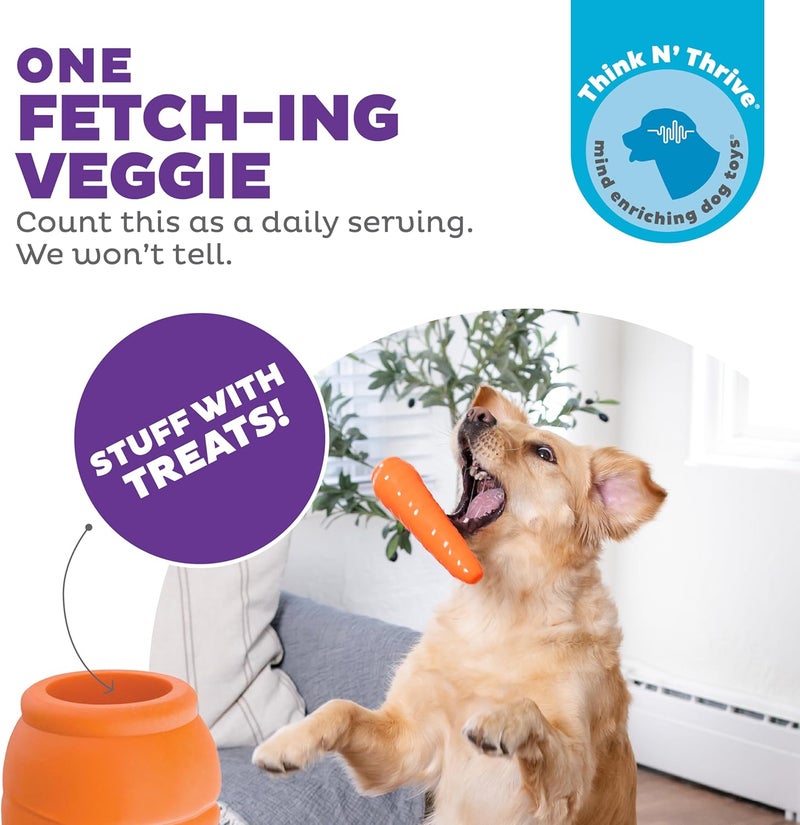 اوتورد هاوند لعبة مضغ للكلاب من Planet Dog Orbee-Tuff على شكل جزرة لتوزيع المكافآت - Image 2