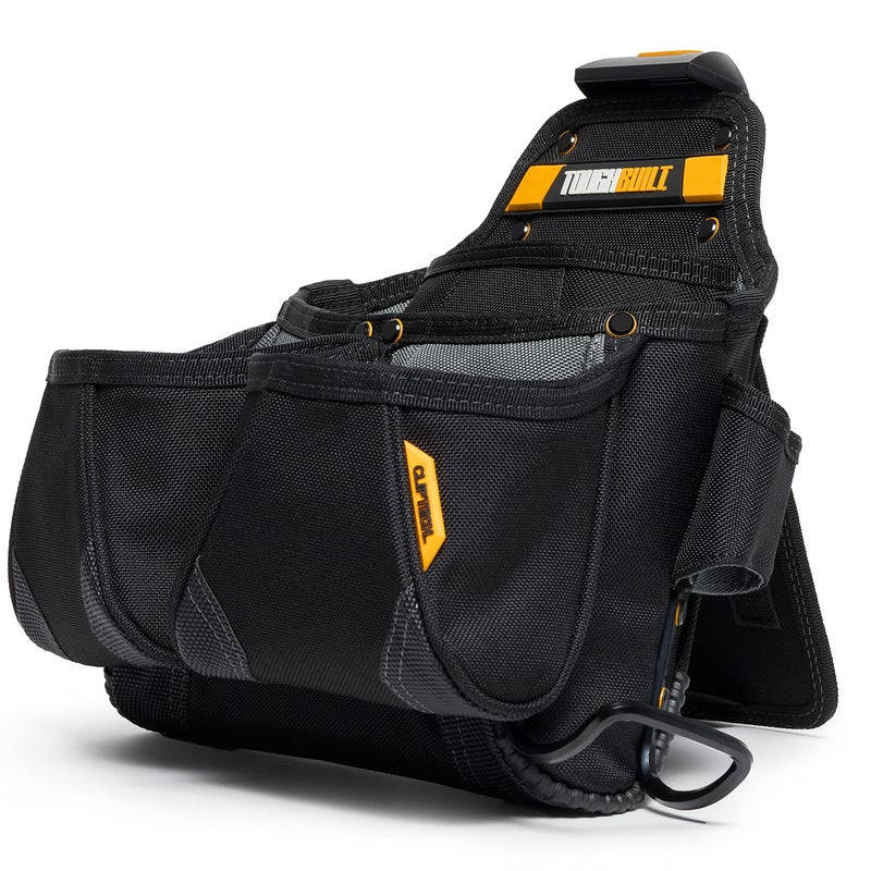 ToughBuilt ClipTech Series â€“ Framer Pouch, Heavy-Duty Tool Pouch ClipTech Hub, 10 Pockets Loops, Integrated Kickstand, Reinforced 1680D Construction Professional Framer Jobsite Organization (TB-CT-02) - Image 4