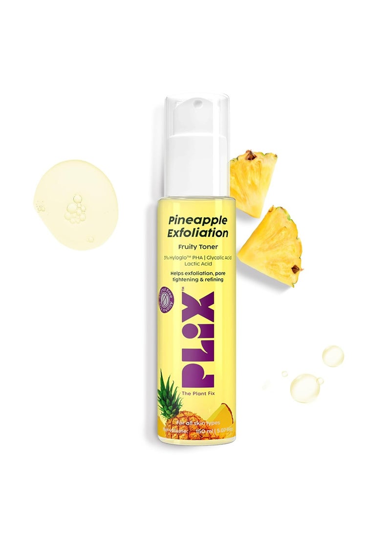 PLIX THE PLANT FIX Pineapple PHA 3% Alcohol Free Face Toner (150ml) | Pore Tightening & Mild Exfoliation for Oily, Acne Prone, Sensitive & Normal Skin | Hydrating Face Toner for Glowing Skin  - Image 1