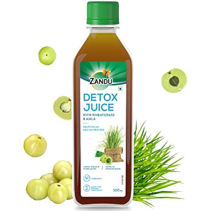 Zandu Detox Juice 500ml, Rich in Vitamin C, Helps with Body Detox and Blood Purification, 100% Ayurvedic and Natural - Image 1