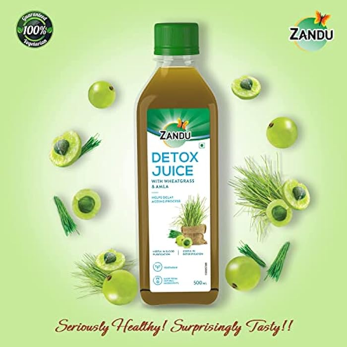 Zandu Detox Juice 500ml, Rich in Vitamin C, Helps with Body Detox and Blood Purification, 100% Ayurvedic and Natural - Image 2