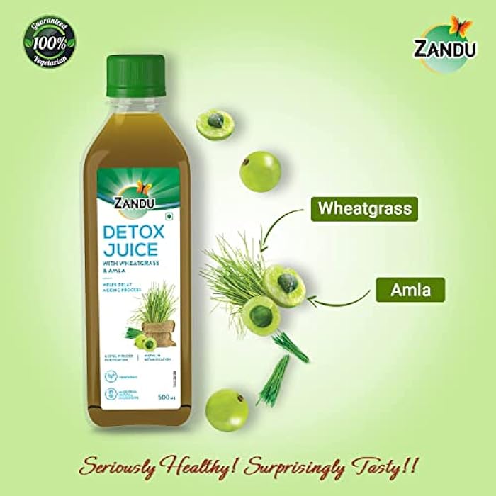 Zandu Detox Juice 500ml, Rich in Vitamin C, Helps with Body Detox and Blood Purification, 100% Ayurvedic and Natural - Image 3