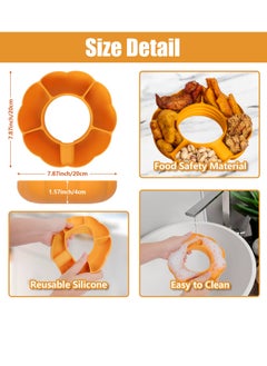 Excefore Snack Bowl for Stanley 40 oz Cup with Handle, Snack Tray on Top for Stanley Cup Accessories, Reusable Silicone Snack Ring for Tumbler, Gifts for Women, 40 oz, orange  - Image 1