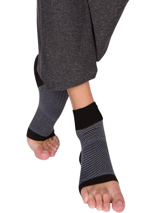 QUADA Ankle Brace Plantar Fasciitis and Ankle Support, Ankle Compression Sleeve for Achilles & Tendonitis, Foot Brace for Sprain and Heel Pain Relief, Black Ankle Brace for Women & Men (BLACK) - Image 3