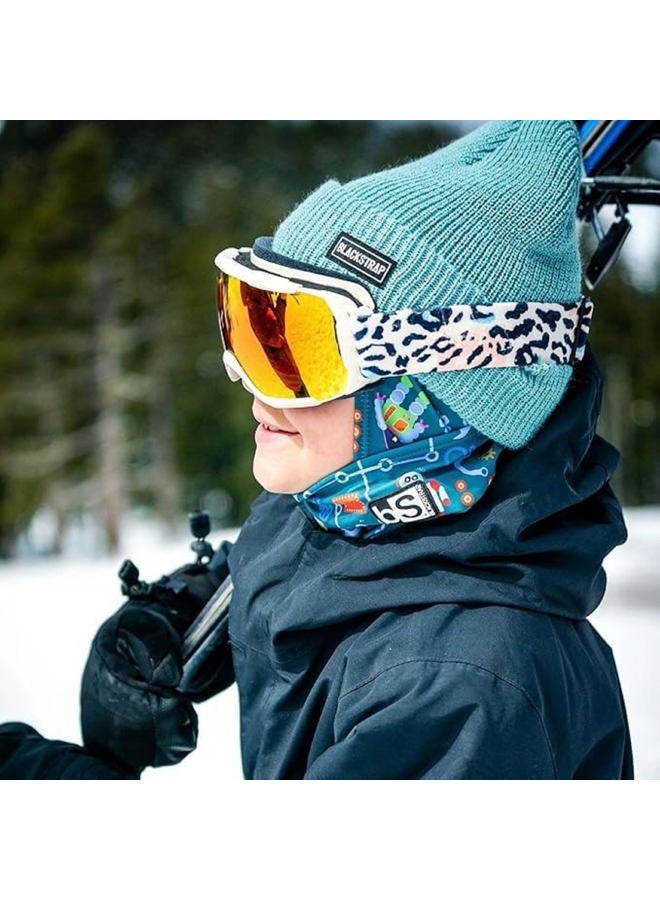 BLACKSTRAP Kids' Hood ExoHinge Balaclava Ski Mask, Helmet Compatible, Keeps Kids Comfortable and Warm, [Rose] - Image 5