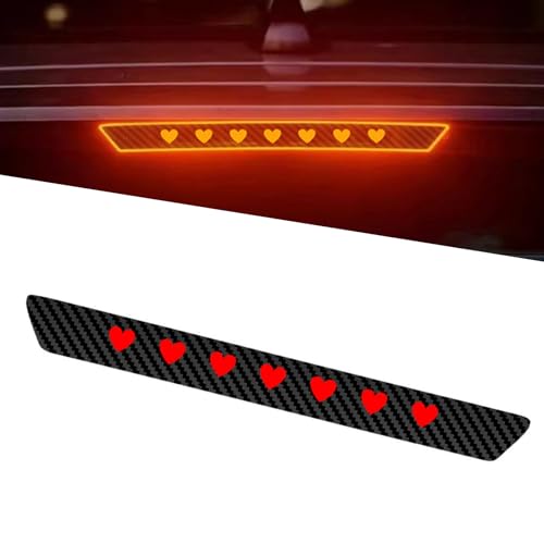 MOXRUQ High Brake Light Sticker Waterproof Carbon Fiber Taillight Sticker SelfAdhesive High Mount 3rd Brake Light Decal Universal for Most Cars Carbon Fiber - Image 1