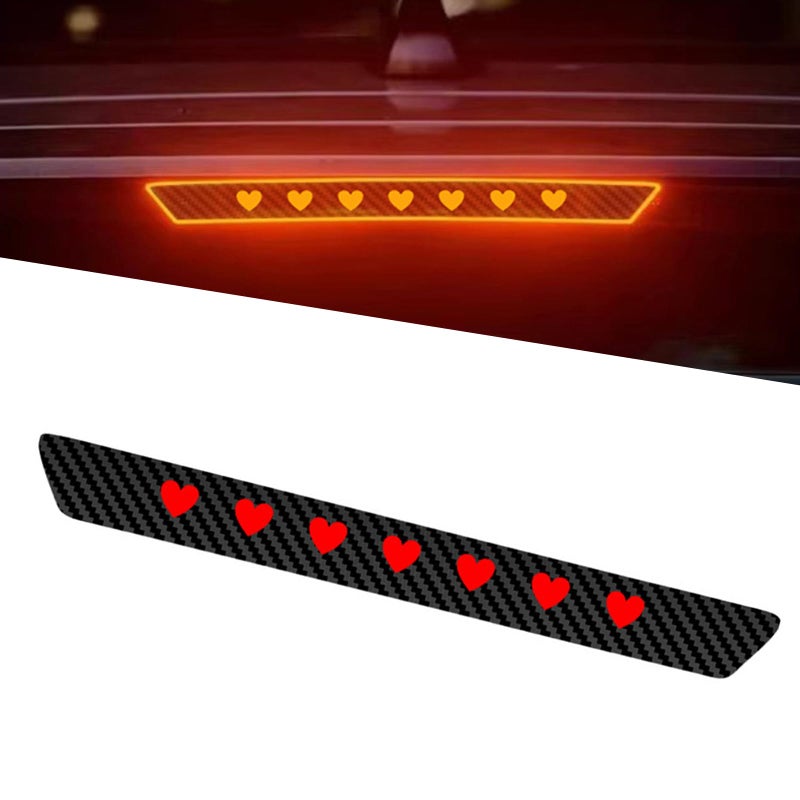 MOXRUQ High Brake Light Sticker Waterproof Carbon Fiber Taillight Sticker SelfAdhesive High Mount 3rd Brake Light Decal Universal for Most Cars Carbon Fiber - Image 3