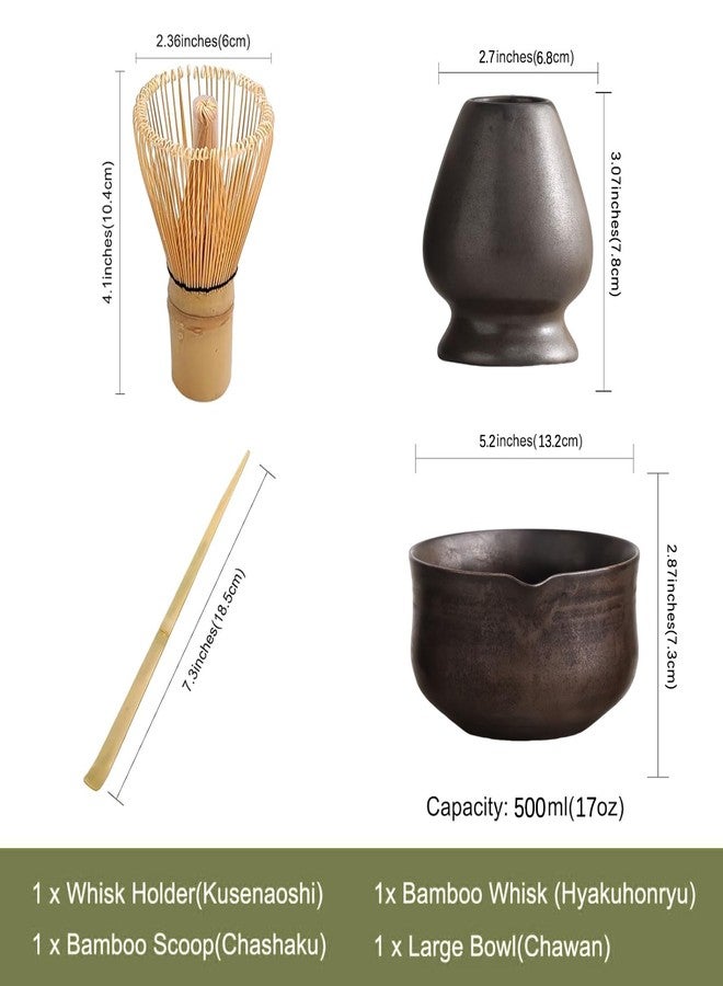 Ochcahser Matcha Set, Japanese Tea Set Includes Matcha Bowl with Spout, Matcha Whisk Holder (chasen), Bamboo Matcha Whisk and Bamboo Scoop, Ceramic Matcha Kit for Tea Lovers - Image 3