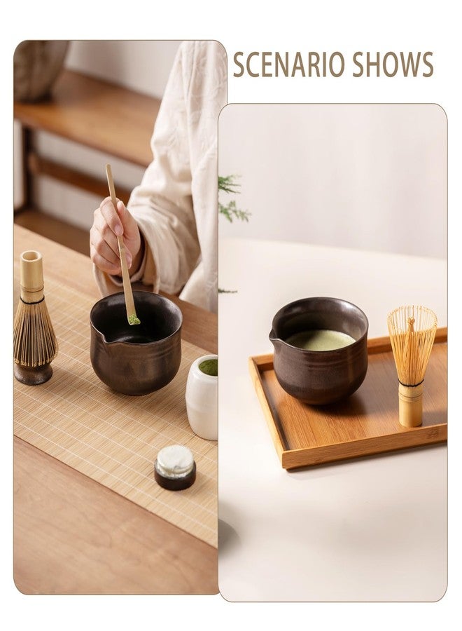Ochcahser Matcha Set, Japanese Tea Set Includes Matcha Bowl with Spout, Matcha Whisk Holder (chasen), Bamboo Matcha Whisk and Bamboo Scoop, Ceramic Matcha Kit for Tea Lovers - Image 5