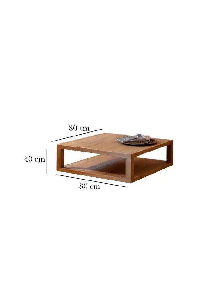Generic Natural wood coffee table - 80 * 40 - CHCT036  - Image 3