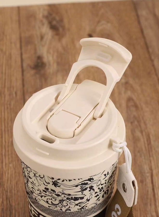 HOOPZOZA Travel Coffee Mug 17Oz/500ml Double-wall Vacuum Insulated Coffee Cup Stainless Steel Insulated Tumbler Tea Cup for Hot or Cold Brew Coffee Ideal Gift - Image 3