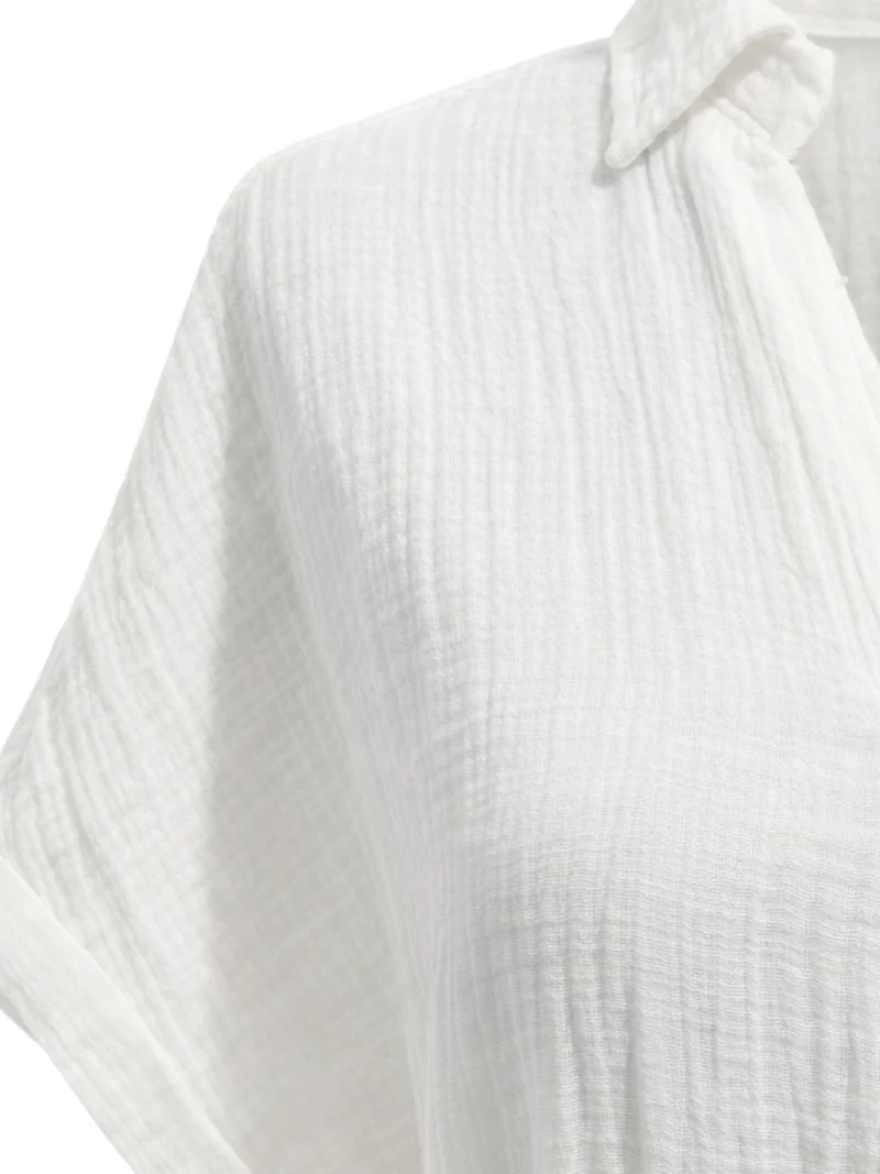 MixRay Mixray Belted Short-Sleeve Midi Dress