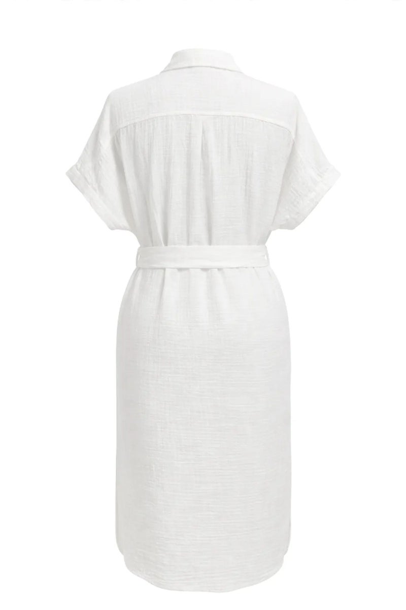 Mixray Belted Short-Sleeve Midi Dress - Image 4