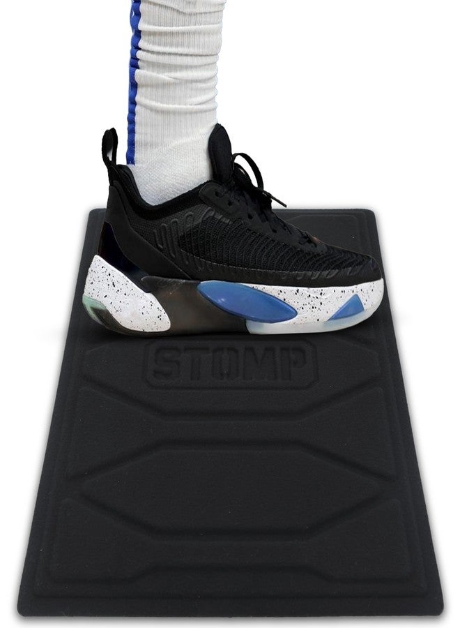 STOMP Athletics: Reusable Mini Traction Mat for Volleyball & Basketball Shoes - Alternative for Basketball Sticky Mats for Shoes - Durable & Non-Slip Shoe Cleaning Pad - 11"x15", Black - Image 1