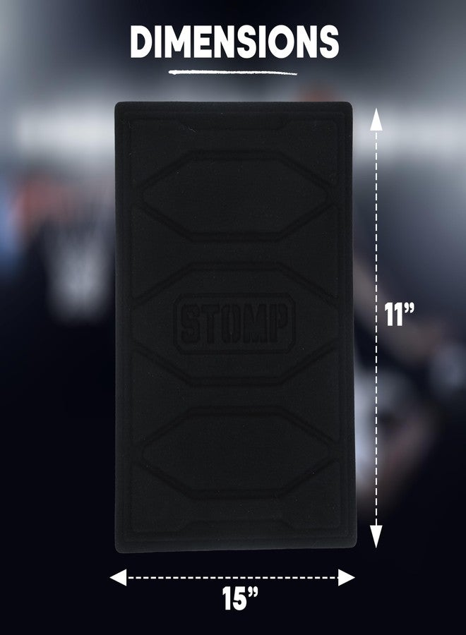 STOMP Athletics: Reusable Mini Traction Mat for Volleyball & Basketball Shoes - Alternative for Basketball Sticky Mats for Shoes - Durable & Non-Slip Shoe Cleaning Pad - 11"x15", Black - Image 3