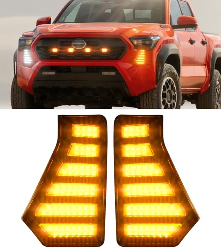 NEOXIST Fog Lights for 2024 2025 2026 Toyota Tacoma Accessories 4th Gen LED Front Grill Daytime Running Light Amber Turn Signals OE Style - Image 1