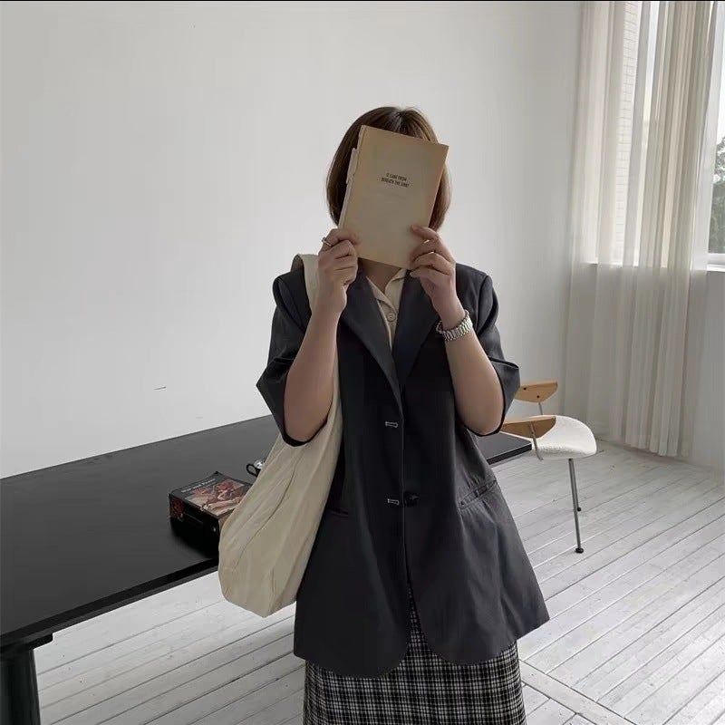 Korean Version New Simple Solid Color Bucket Canvas Bag Large Capacity Versatile Artistic Retro Single Shoulder Crossbody Bag Unisex Trendy - Image 3