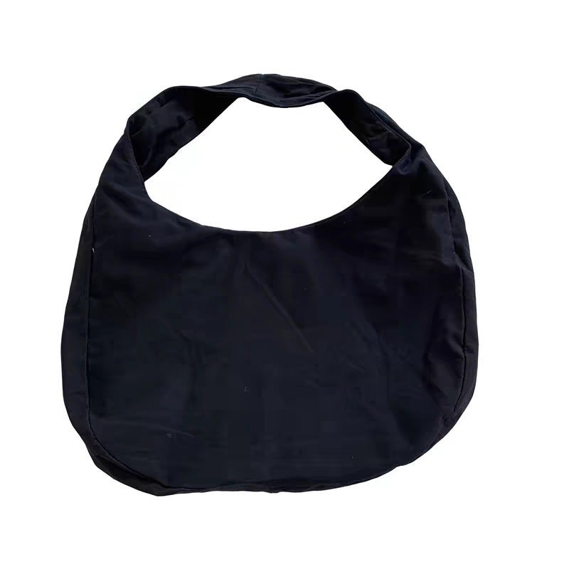 Korean Version New Simple Solid Color Bucket Canvas Bag Large Capacity Versatile Artistic Retro Single Shoulder Crossbody Bag Unisex Trendy - Image 4