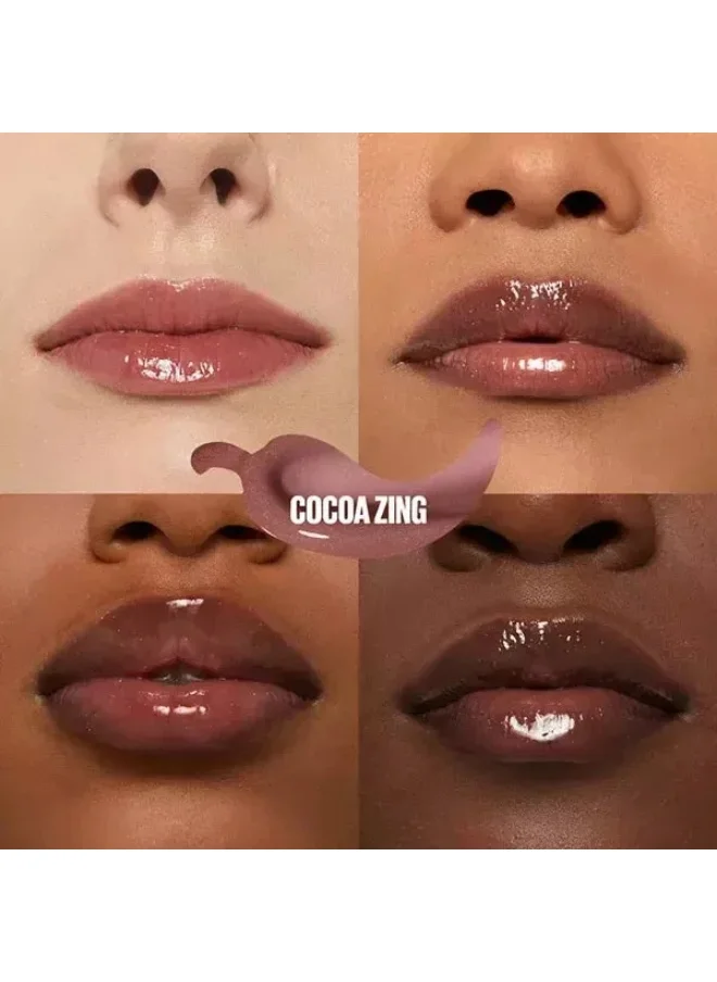 MAYBELLINE NEW YORK Lifter Plump, Hydrating Lip Plumping Gloss With Chilli Pepper (Cocoa Zing)