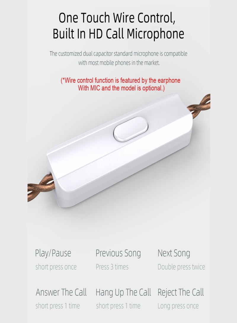 كي زد سماعات أذن KZ EDX مخصصة ذات صوت جهير ثقيل مع خاصية إلغاء الضوضاء، سماعات أذن سلكية مع كابل قابل للفصل للهواتف الذكية ومشغل الموسيقى والكمبيوتر اللوحي (بدون ميكروفون) - Image 3