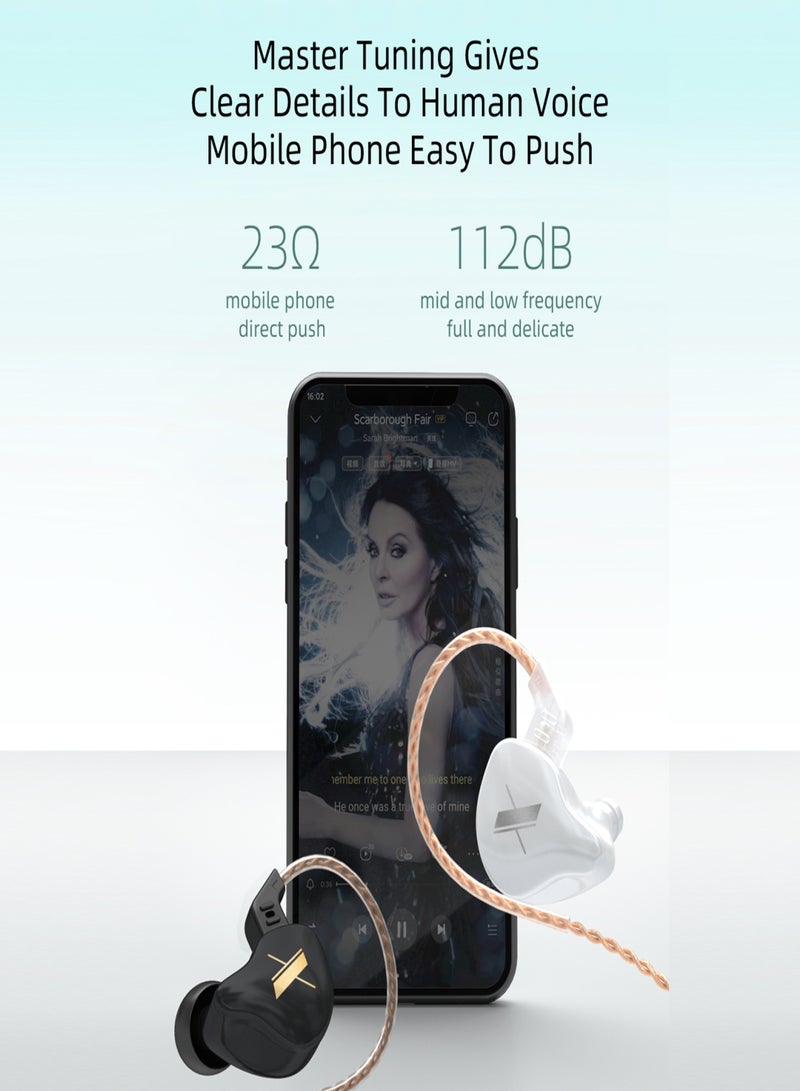 كي زد سماعات أذن KZ EDX مخصصة ذات صوت جهير ثقيل مع خاصية إلغاء الضوضاء، سماعات أذن سلكية مع كابل قابل للفصل للهواتف الذكية ومشغل الموسيقى والكمبيوتر اللوحي (بدون ميكروفون) - Image 5