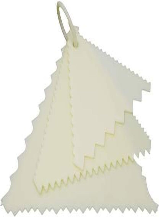 Mass Pro 4 Tipe Cake Scraper Set Baking Smoother & Polisher (Multicolor) - Image 3