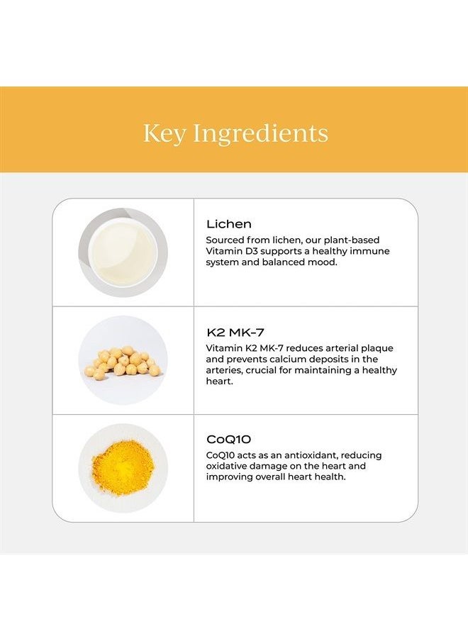 Cymbiotika - Vitamin D3 + K2 + CoQ10 Liquid, Vitamin D Supplement for Immune Support, Heart Health & Bone Health, Energy Booster, Liposomal Delivery, Vegan, Keto Ingredients, Tangerine Flavor - Image 1