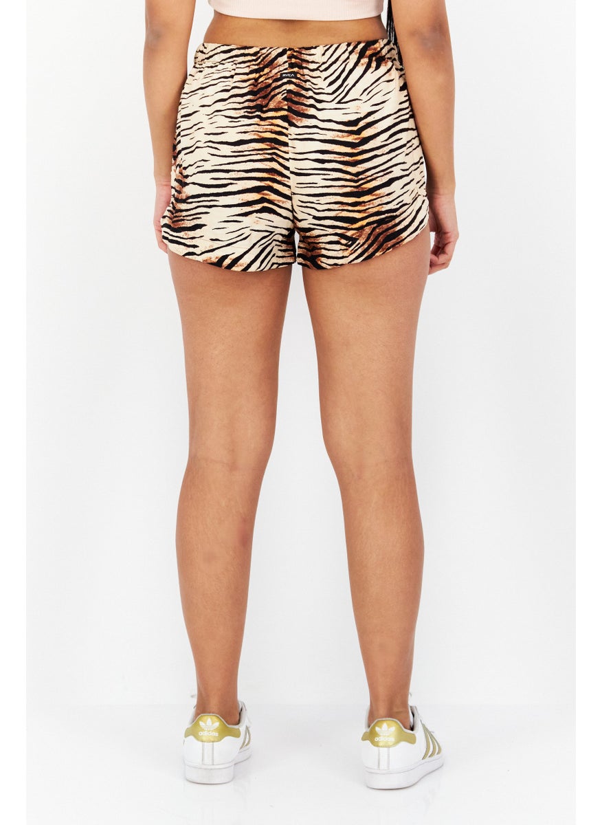 rvca - Women Animal Print Basic Shorts, Black - Image 1
