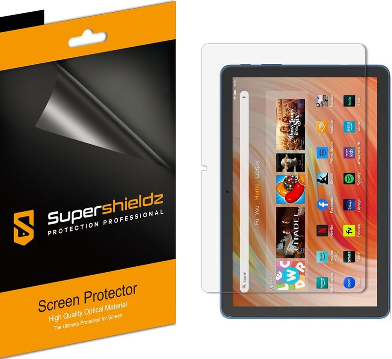 سوبر شيلدز (3 حزمة) مصممة لجهاز Fire HD 10 الجديد تمامًا / Fire HD 10 Plus Tablet مقاس 10.1 بوصة (الجيل الحادي عشر، إصدار 2021) واقي الشاشة، درع واضح عالي الوضوح (PET) - Image 1