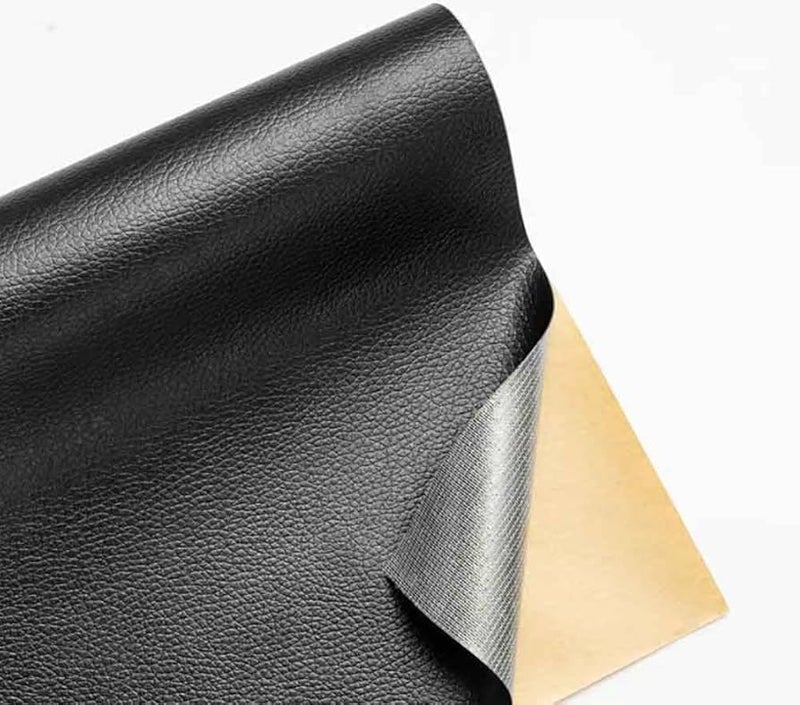 KAPIX Leather Repair Tap for Upholstery Self-Adhesive Patch for Couch, Furniture, Sofas, Car Seats Advanced PU Vinyl Leather Repair Kit BLACK || 4 x 8 Inch, 0.22 ft² - Image 1