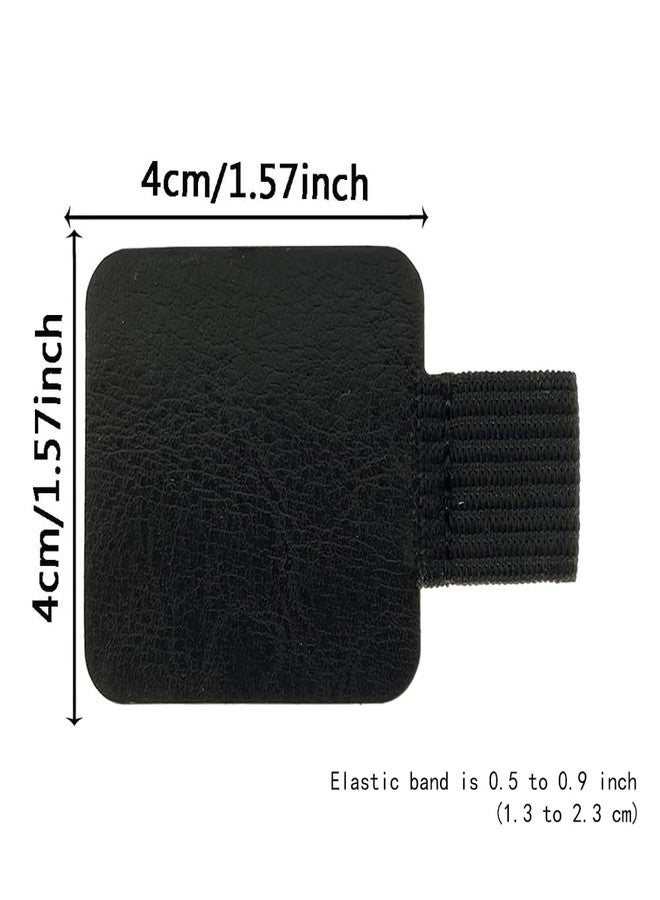 Much Hotter 5 Pcs Pen Loop Holder for Notebooks Journals Planners Tablet Case, Self Adhesive Leather Pencil Holder with Elastic Loop for Pens, Apple Pencil, Stylus Pen -Black - Image 3