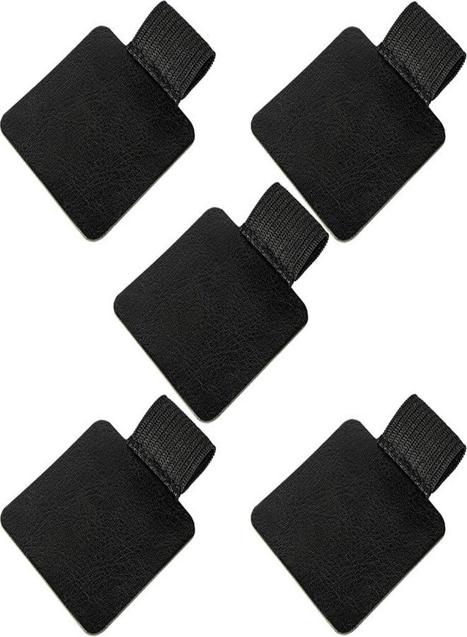 Much Hotter 5 Pcs Pen Loop Holder for Notebooks Journals Planners Tablet Case, Self Adhesive Leather Pencil Holder with Elastic Loop for Pens, Apple Pencil, Stylus Pen -Black - Image 2